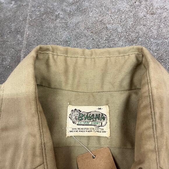 Vintage 70s Bwana Safari Shirt Medium - Picture 5 of 6